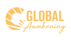Global Awakening -Yellow Global Awakening Network logo — a stylized golden 'G' with sun rays and the words 'Global Awakening'